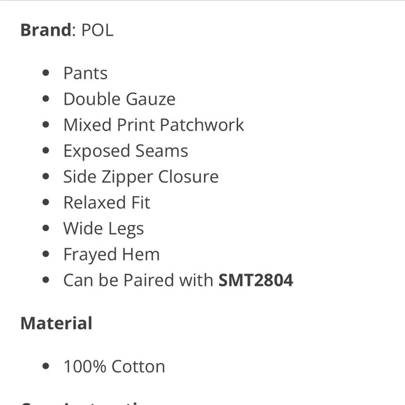 POL Olive Green Patchwork Wide Leg Pants - Picture 13 of 15